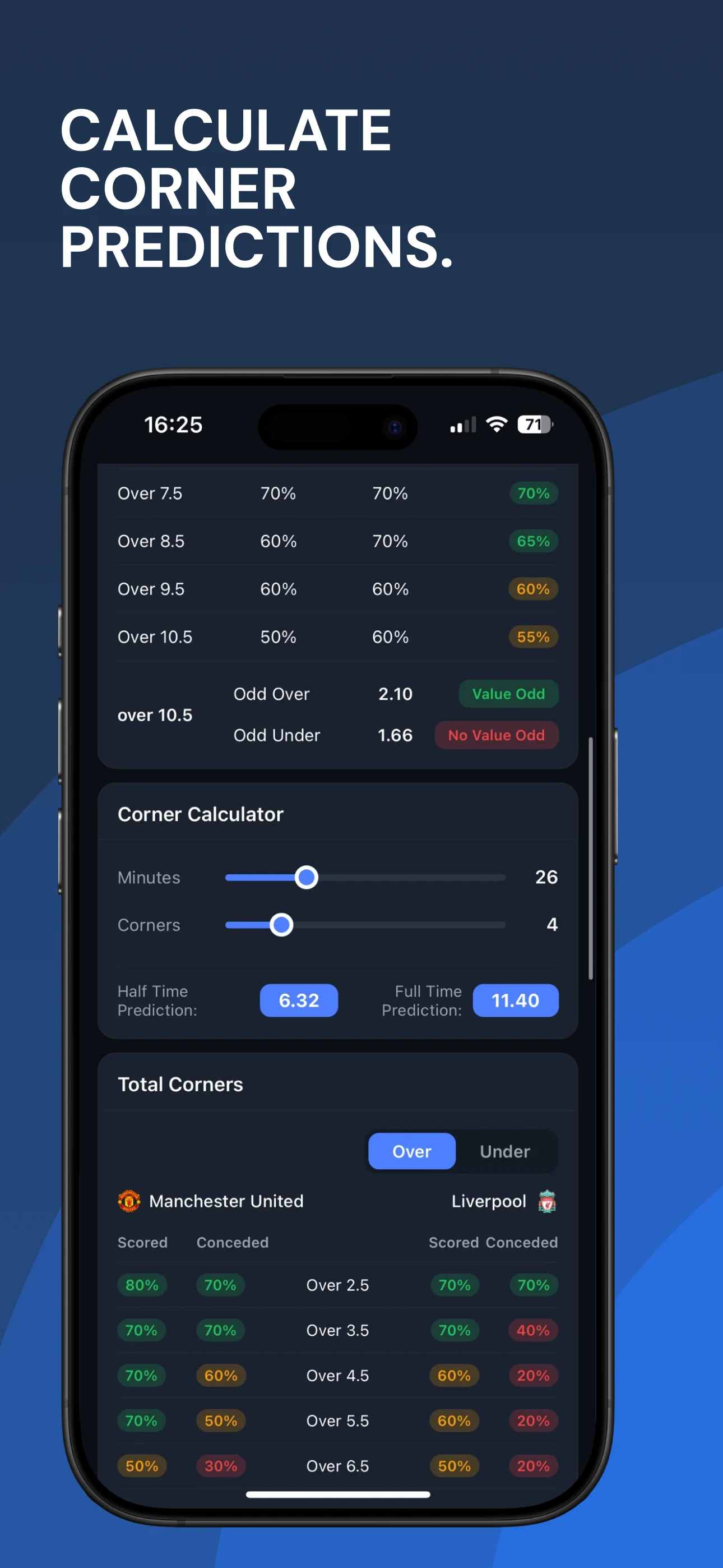 CornerPro Football Stats screenshot